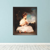 De leeftijd van Innocence door Joshua Reynolds Canvas Afdruk (Insitu (Houten vloer))