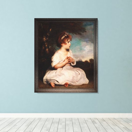 De leeftijd van Innocence door Joshua Reynolds Canvas Afdruk (Insitu (Houten vloer))