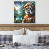 DE LEEFTIJD VAN STEEL-BULL DOG 3 CANVAS AFDRUK (Insitu (Slaapkamer))