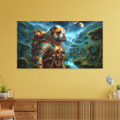 DE LEEFTIJD VAN STEEL-BULL DOG 4 CANVAS AFDRUK (Insitu (Woonkamer))