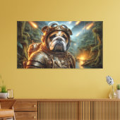 DE LEEFTIJD VAN STEEL-BULL DOG 5 CANVAS AFDRUK (Insitu (Woonkamer))