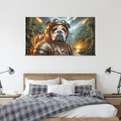 DE LEEFTIJD VAN STEEL-BULL DOG 5 CANVAS AFDRUK (Insitu (Slaapkamer))