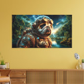 DE LEEFTIJD VAN STEEL-BULL DOG 6 CANVAS AFDRUK (Insitu (Woonkamer))