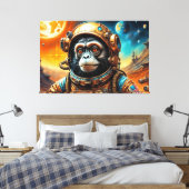 DE LEEFTIJD VAN STEEL-TAMARIN MONKEY 2 CANVAS AFDRUK (Insitu (Slaapkamer))