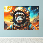 DE LEEFTIJD VAN STEEL-TAMARIN MONKEY 2 CANVAS AFDRUK (Insitu (Houten vloer))