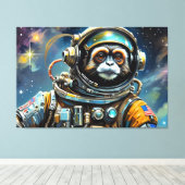 DE LEEFTIJD VAN STEEL-TAMARIN MONKEY 3 CANVAS AFDRUK (Insitu (Houten vloer))