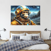 DE LEEFTIJD VAN STEEL-TAMARIN MONKEY 5 CANVAS AFDRUK (Insitu (Slaapkamer))