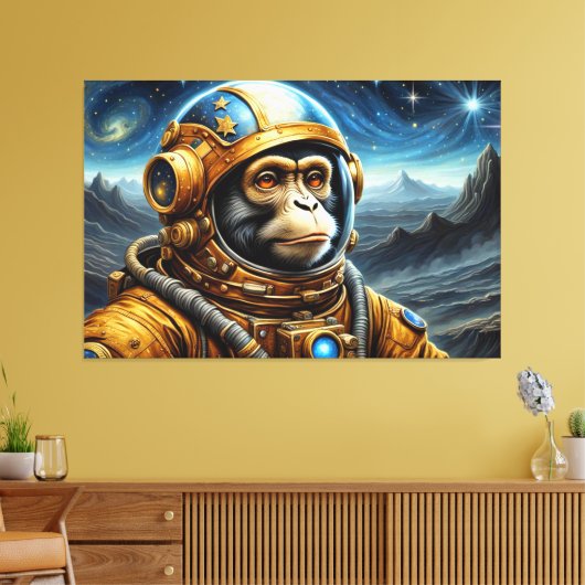 DE LEEFTIJD VAN STEEL-TAMARIN MONKEY 5 CANVAS AFDRUK (Insitu (Woonkamer))