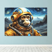 DE LEEFTIJD VAN STEEL-TAMARIN MONKEY 5 CANVAS AFDRUK (Insitu (Houten vloer))
