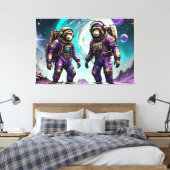 DE LEEFTIJD VAN STEEL-TAMARIN MONKEY 7 CANVAS AFDRUK (Insitu (Slaapkamer))