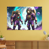 DE LEEFTIJD VAN STEEL-TAMARIN MONKEY 7 CANVAS AFDRUK (Insitu (Woonkamer))