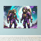 DE LEEFTIJD VAN STEEL-TAMARIN MONKEY 7 CANVAS AFDRUK (Insitu (Houten vloer))