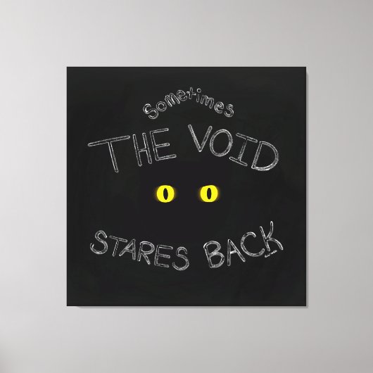 De leegte staart terug canvas afdruk (Voorkant)