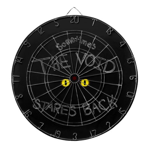 De leegte staart terug dartbord (Voorkant)