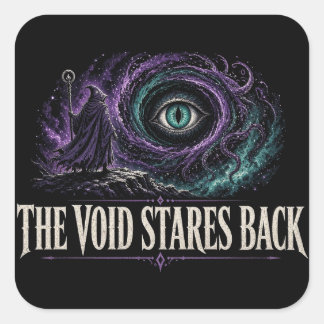 De Leegte Staart Terug Kosmische Horror Oog Sticke Vierkante Sticker