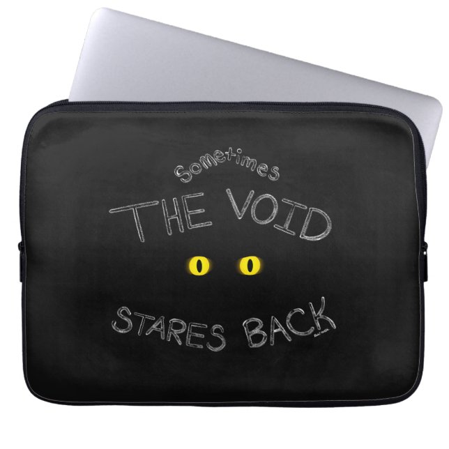 De leegte staart terug laptop sleeve (Voorkant)
