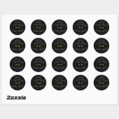 De leegte staart terug ronde sticker (Vel)