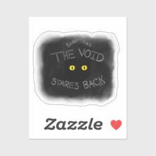 De leegte staart terug sticker