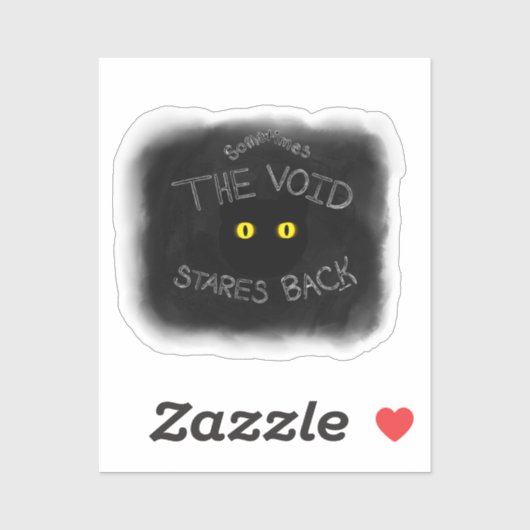 De leegte staart terug sticker (Vel)