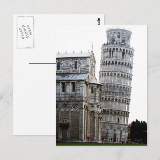 De leentoren van Pisa Briefkaart (Voorkant / Achterkant)