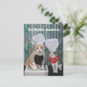 De Leerling van Bubba van de chef-kok Briefkaart (Staand voorkant)