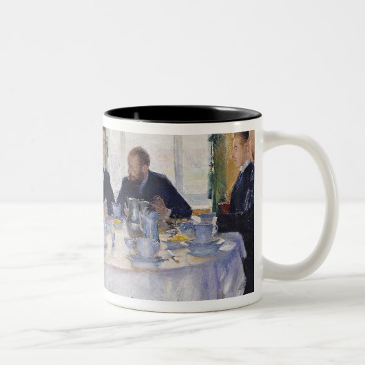 De leerlingen, 1892 tweekleurige koffiemok (Rechts)