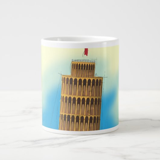 De Leertoren van Pisa Grote Koffiekop (Voorkant)