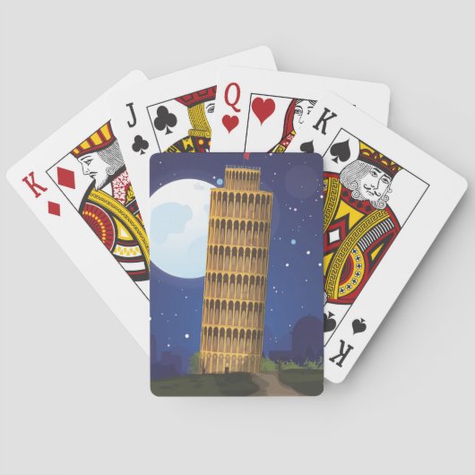De Leertoren van Pisa Speelkaarten (Achterkant)