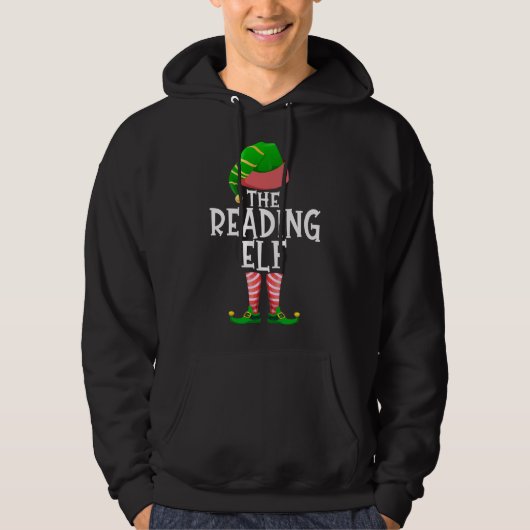 De leesbare Elf Matching Family Kerstparty Pa Hoodie (Voorkant)
