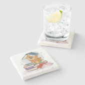 De Leesboeken van het Beer van de Cartoon van de k Stenen Onderzetter (Zijkant)