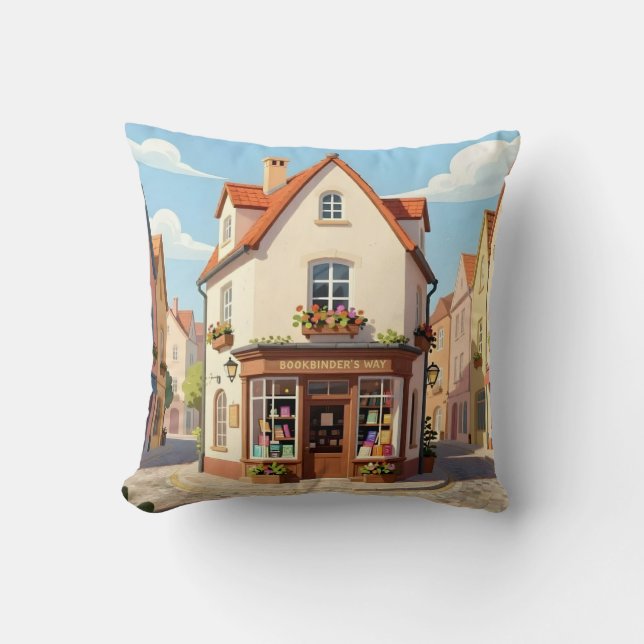 De leeshoek – knusse boekhoek throw kussen (Voorkant)
