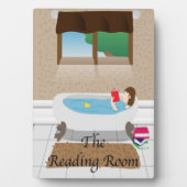 De leeskamer badkamer fotoplaat (voorkant)