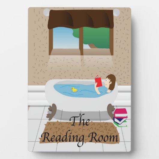 De leeskamer badkamer fotoplaat (voorkant)