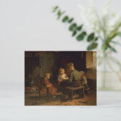 De leesles briefkaart (Staand voorkant)