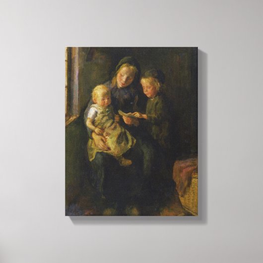 De leesles canvas afdruk (Voorkant)