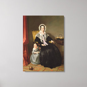 De leesles canvas afdruk