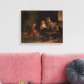 De leesles canvas afdruk (Insitu (Woonkamer))