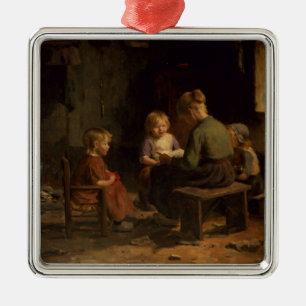 De leesles metalen ornament