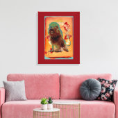 De leeuw 1 - Gewikkeld Canvas Afdruk (Insitu (Woonkamer))