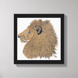 de leeuw canvas afdruk