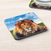 De leeuw, de koning van het woud, 15475 bier onderzetter (Linkerzijde)