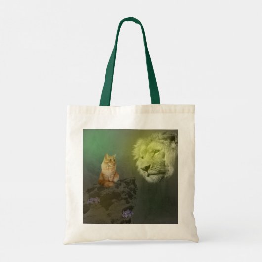 De leeuw en de kat, budgettaire Canvas tas (Achterkant)