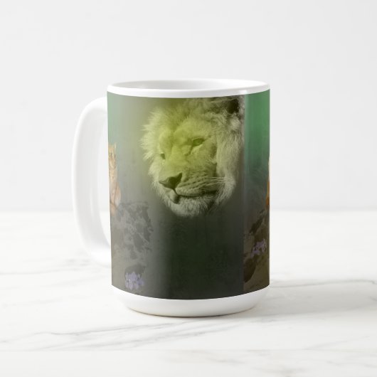 De leeuw en de kat, koffie-Mok Koffiemok (Voorkant links)