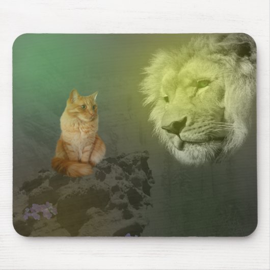 De leeuw en de kat, Mousepad Muismat (Voorkant)