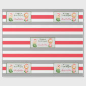 De leeuw en de Kat passen Tekst en Naam aan Cadeaupapier (Vlak)