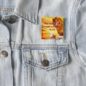 De leeuw en de lamp vierkante button 5,1 cm (In situ)