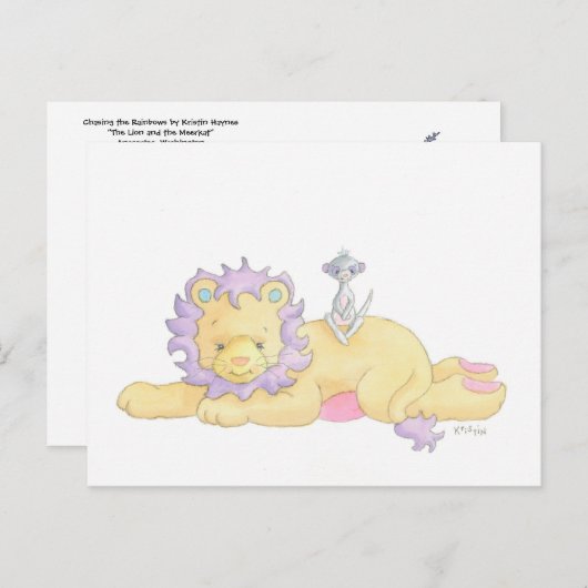 De Leeuw en de Meerkat Briefkaart (Voorkant / Achterkant)