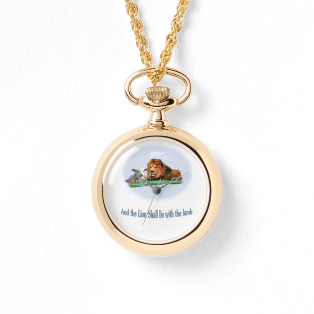 De leeuw en het lammetje kijken horloge (Voorkant)