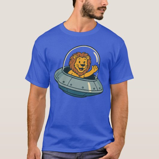 De leeuw en het ruimteschip t-shirt (Voorkant)