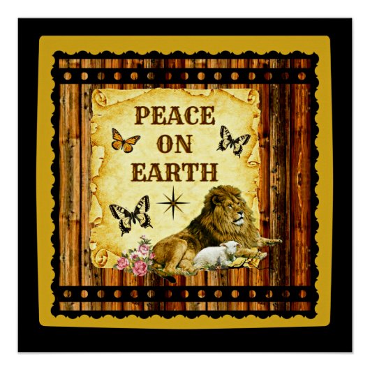 De leeuw gaat naar beneden met de lamp poster (Voorkant)